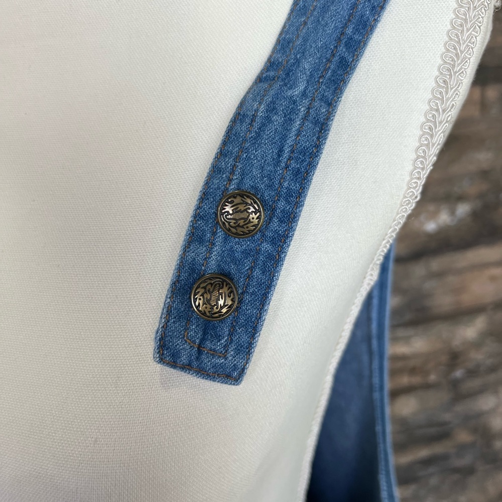 MATERNITY 👶🏻Blue Denim Overalls with Adjustable Straps and Relaxed Fit - Picture 8 of 15